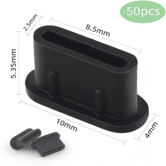 50 Pack Type C Anti Dust Plugs USB C Dust Cover Silicone USB C Dust Plug Type-C - Picture 6 of 8